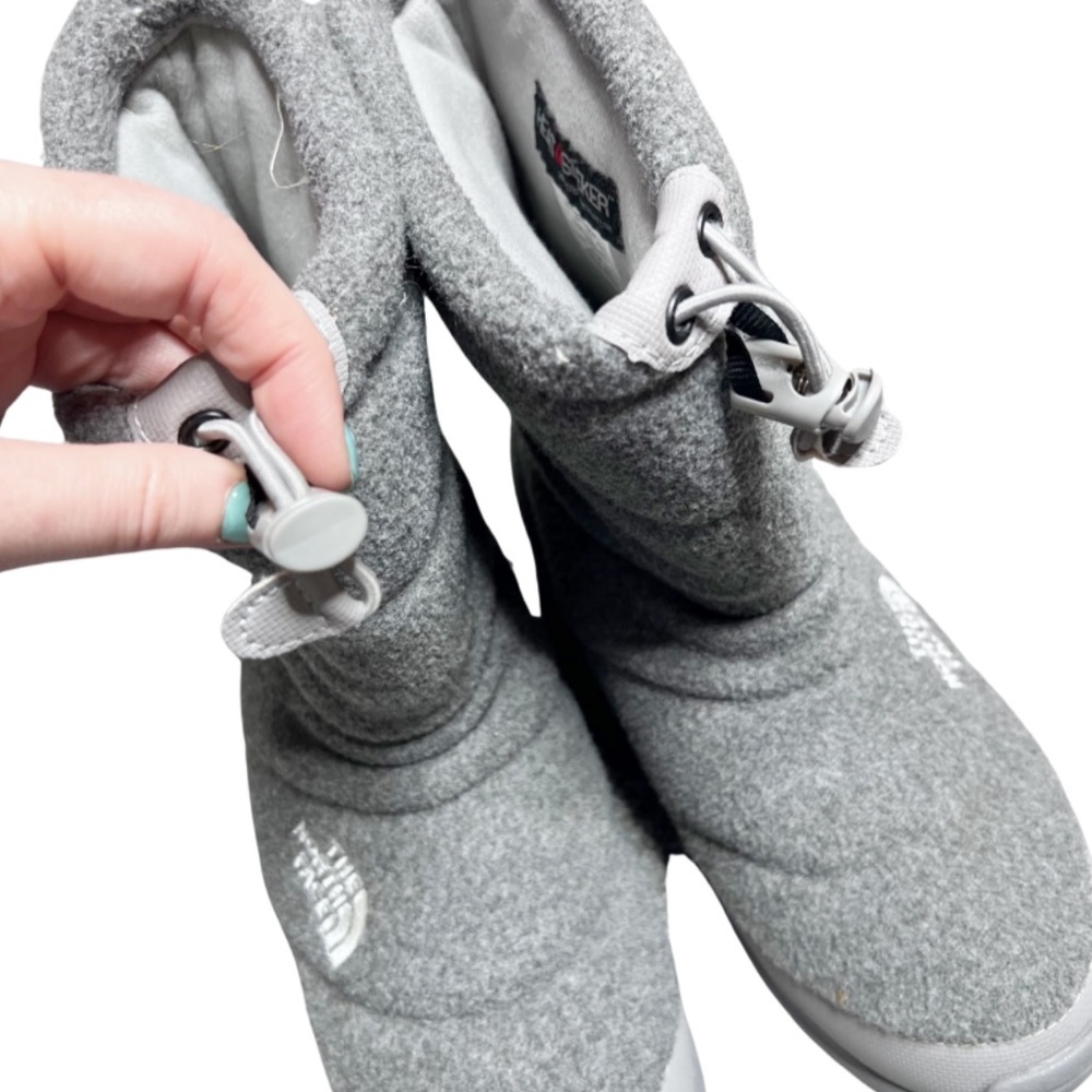North Face Womens Heat Seeker 200 Fleece Low Rise Winter Weatherproof Gray Boots - Picture 2 of 16
